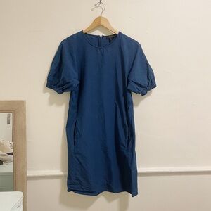 blue mini dress bodycon Blue Ribbed Bodycon Mini Dress